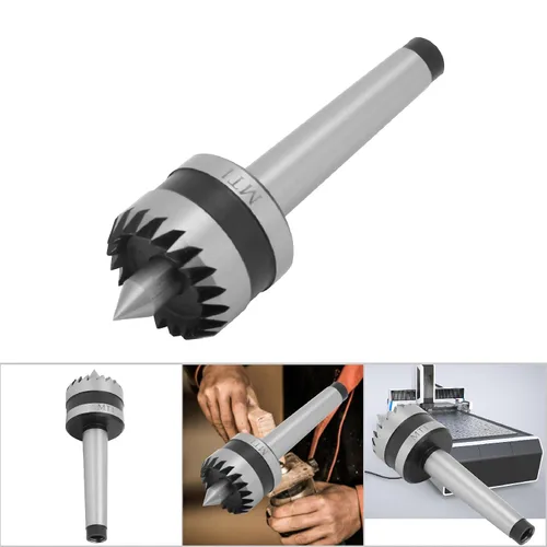 Miniatura 8 de Centro de transmisión de torno de madera, juego de centro vivo, torno de madera, montaje de contrapunto mt1 para conducción con corona de 1 pulgada