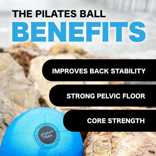 Miniatura 2 de Natural Pilates Pelota Pelota de ejercicio pequeña Pelota de pilates de 9 pulgadas para fuerza del núcleo y estabilidad de la espalda Pelota