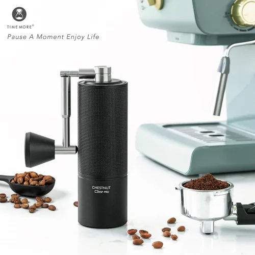 Miniatura 7 de TIMEMORE Chestnut C3 ESP Pro Molinillo de Café Manual, Molinillo de Café Manual de Rebaba Cónica de Acero Inoxidable S2C con Mango Plegable