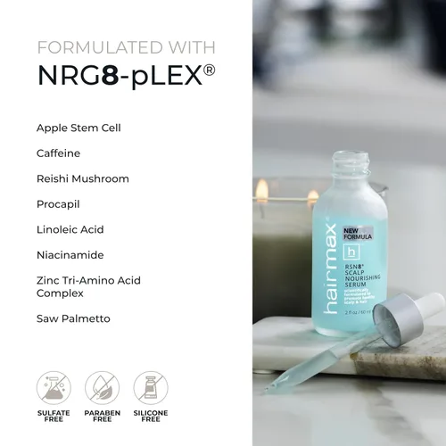 Miniatura 5 de Hairmax Suero nutritivo para el crecimiento del cabello para mujeres y hombres, promueve un cabello más grueso y fuerte con 47 aceites esenciales