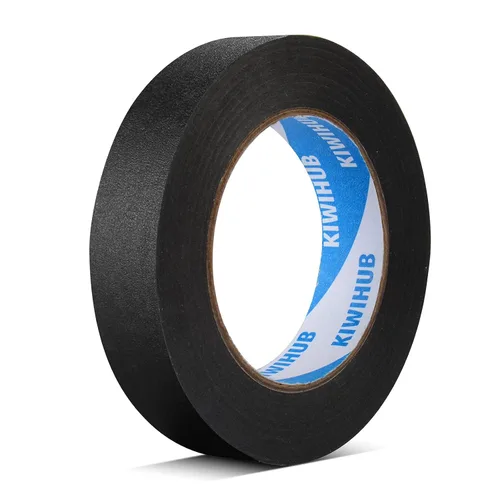 Cinta adhesiva para pintores negra, 1 pulgada x 60 yardas - Cinta adhesiva de enmascarar de adhesión media para pintar, etiquetar, manualidades DIY,