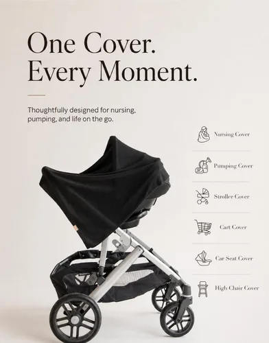 Miniatura 4 de Poncho transpirable para lactancia – Elegante bufanda multiusos para lactancia materna, funda de asiento de coche y manta de bebé para madres