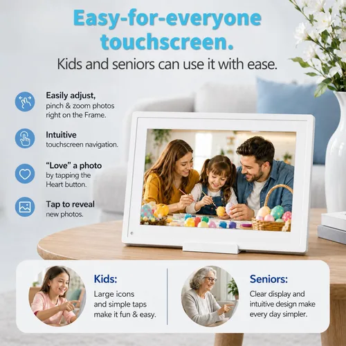 Miniatura 3 de 10.1 inch Digital Calendar Wall Touch Screen Electronic Calendar – Interactive Smart Family Planner, No Subscription, Chore Chart, Meal Planner