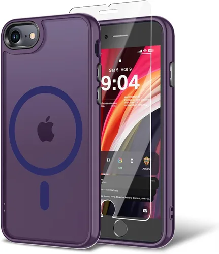 Miniatura 76 de Funda para iPhone 11 con protector de pantalla, compatible con MagSafe, ultra delgada, translúcida, mate, a prueba de golpes, color negro