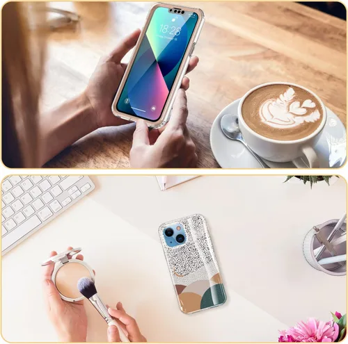 Miniatura 6 de Esdot Funda protectora para iPhone 13 Mini con protector de pantalla integrado, protección de grado militar con diseños de moda para mujeres