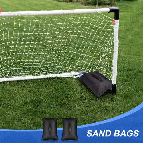 Miniatura 6 de Arrowbash Juego de 10 bolsas de arena de red de anclaje y 20 bolsas de polietileno para deportes de arena, anclajes con peso para redes de béisbol