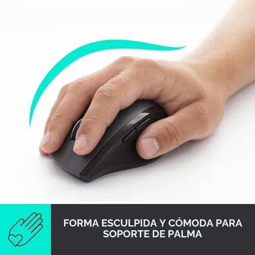 Miniatura 2 de Ratón inalámbrico Logitech M705 Marathon, ratón inalámbrico para juegos, receptor USB-A de 2.4 GHz, 5 botones programables, batería de 3 años, PC