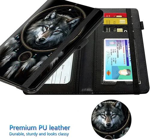 Miniatura 23 de Funda para chequera para hombres y mujeres, cartera de cuero RFID con ranuras para tarjetas de crédito, soporte de cheques duplicados personales