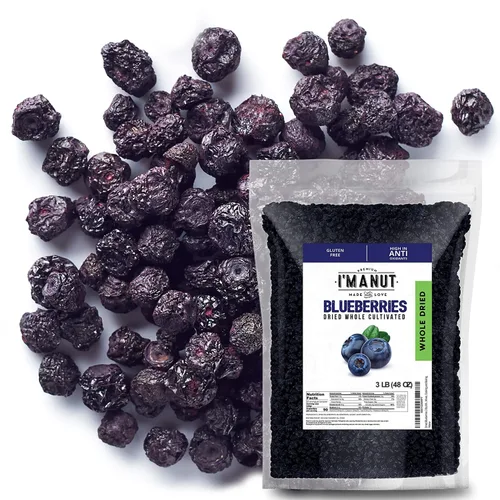 Miniatura 13 de Arándanos secos originales de 4 libras (64 onzas), probado por lotes, sin gluten y maní Bolsa resellable Alto en antioxidantes Ideal