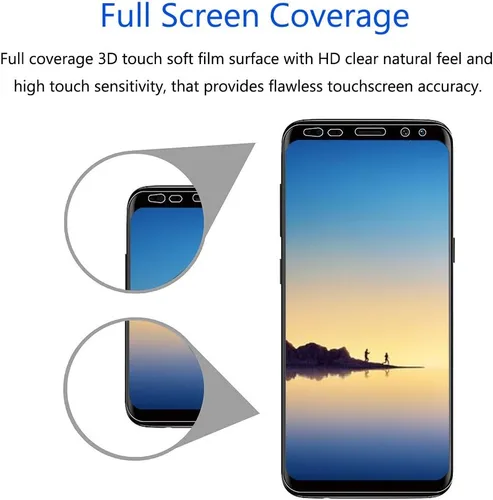 Miniatura 3 de Protector de pantalla de privacidad para Galaxy Note 8, película flexible autoreparable con cobertura adhesiva completa, compatible con fundas