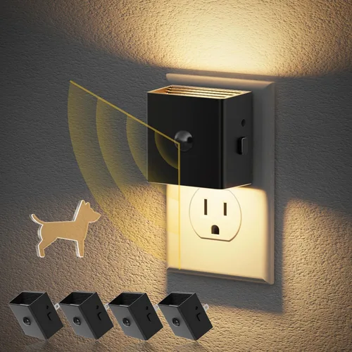 Miniatura 8 de JandCase Luz nocturna, luces nocturnas automáticas enchufables a la pared, paquete de 2 luces nocturnas modernas con sensor de luz automática, luz