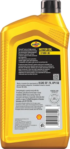 Miniatura 2 de Aceite de motor Pennzoil 10W-30, 1 cuarto de galón (paquete de 6 unidades)