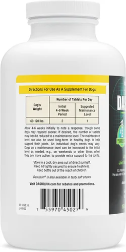 Miniatura 2 de Nutramax Dasuquin para perros grandes, suplemento de salud articular, contiene glucosamina para perros, además de condroitina, ASU, MSM y más, apoya