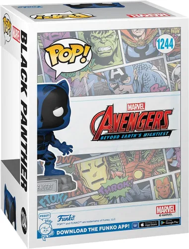 Miniatura 3 de Funko Pop! & Pin: Los Vengadores: Los héroes más poderosos de la Tierra - 60 aniversario, Pantera Negra con Pin, Exclusivo de Amazon