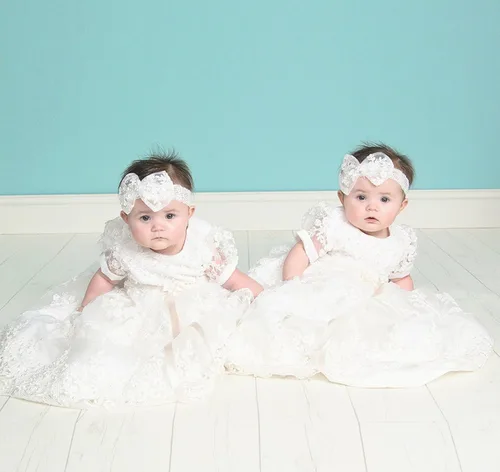 Miniatura 5 de Christening Gown Baby Girl Lace Toddler Dress for Age 3-24 Months