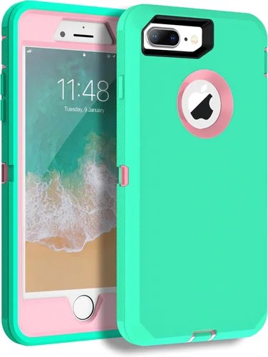 Miniatura 14 de Mgx Funda resistente para iPhone 8 Plus [protector de pantalla integrado] y funda de defensa de triple capa a prueba de golpes a prueba de caídas