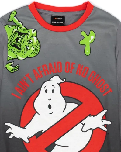 Miniatura 7 de Ghostbusters Pijama para niños con estampado de monstruos gris de longitud larga