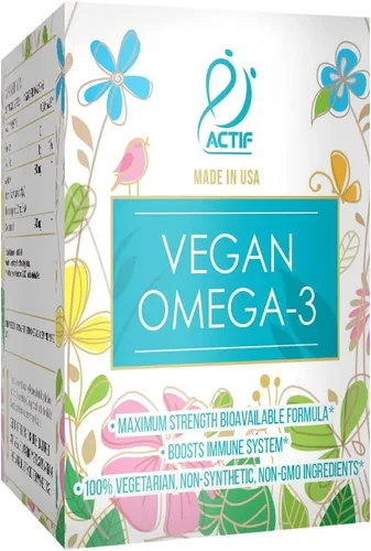 Miniatura 2 de Cápslas blandas veganas de Omega 3. Algal DHA El mejor suplemento prenatal DHA y aceite de pescado con ácidos grasos naturales – 60 unidades de 600