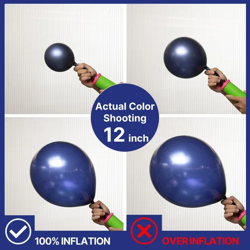 Miniatura 4 de PartyWoo Globos azul marino, 120 piezas de diferentes tamaños de 18, 12, 10, 5 pulgadas, kit de arco de globos azul oscuro guirnalda para Azul-z90