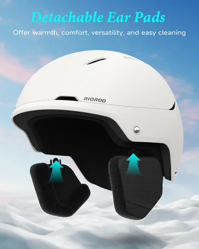Miniatura 4 de Casco de esquí para mujeres y hombres, casco de snowboard certificado de seguridad con carcasa dura de ABS a prueba de golpes para adultos y jóvenes