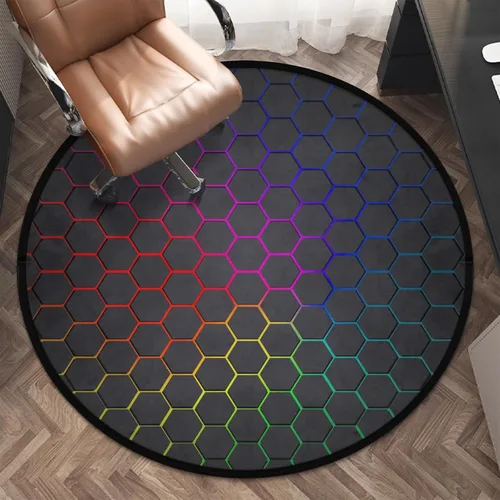 Miniatura 5 de keepcute Tapete para silla de juegos de 47 pulgadas para suelo de madera dura, antideslizante, tapete para silla de oficina para suelo duro, tapete