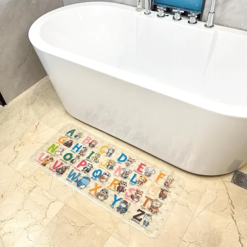 Miniatura 3 de BOPPIE Tapete de baño antideslizante para bañera para niños, tapete de baño antideslizante para bañera, tapete de baño XL grande, 35 x 15 pulgadas