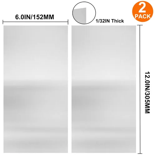 Miniatura 3 de 2 piezas de chapa de metal de acero inoxidable 430 de 6" x 12" x 1/32" Pulgadas para montaje magnético en pared, placas de metal 20GA (0.80MM)