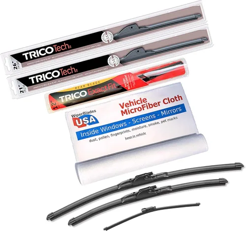 Miniatura 7 de Juego de limpiaparabrisas para Lexus ES300 1992 Trico Tech Beam Blades Juego de limpiaparabrisas con microfibra interior de coche