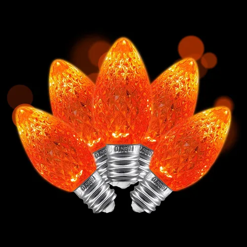 Miniatura 2 de Caja de 25 bombillas LED C7 de repuesto con certificación UL, 2 LED SMD en cada bombilla C7 regulable para tira de luces al aire libre, totalmente