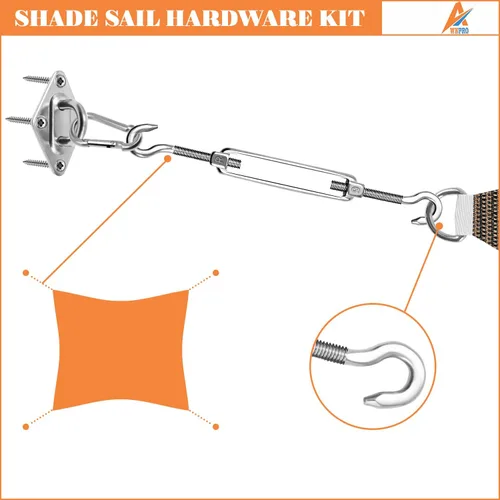Miniatura 4 de Kit de accesorios para toldo con tensores de 6 pulgadas para instalación de toldo rectangular