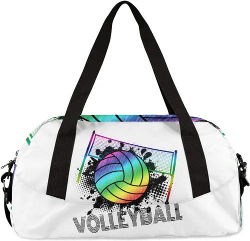 Miniatura 5 de Bolsa de gimnasio para mujeres y hombres, pequeña bolsa de lona para deportes, gimnasios, yoga, escapada de fin de semana, bolsa de viaje durante