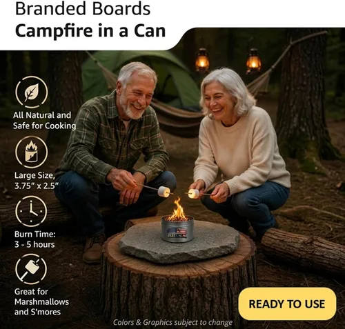 Miniatura 5 de Campfire in a Can - Made in USA - Portable Mini Fire Pit for Marshmallows & S’Mores - Hiking, Backpacking, Hunting, Fishing & Camping - Tactical