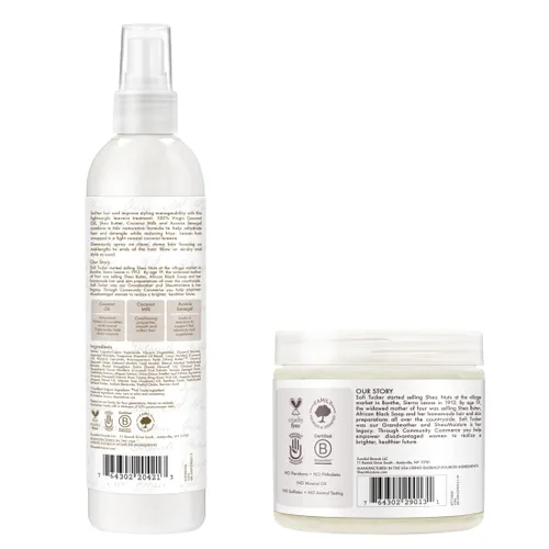 Miniatura 2 de SheaMoisture Hidratante de aceite de coco virgen 100% extra y acondicionador sin enjuague para mimar la cabeza a los pies, hidratación nutritiva