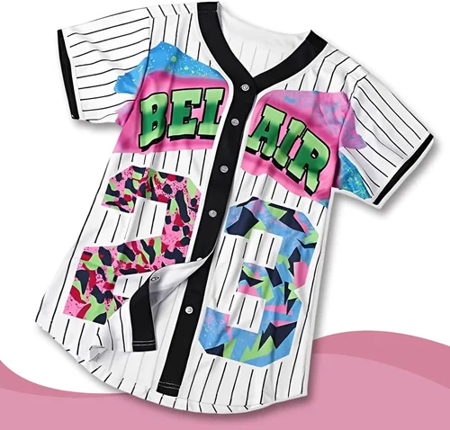 Miniatura 2 de Alaiyaky Ropa de los años 90 para mujer, camiseta de béisbol, unisex, traje de hip hop, fiesta temática urbana, blusas de moda para club y pub