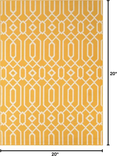 Miniatura 2 de Momeni BAJA0BAJ-3CHR860D, baja Colección, 8'6" x 13', Carbón vegetal, Polipropileno, Amarillo