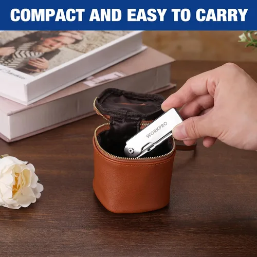 Miniatura 2 de WORKPRO Juego de cuchillos de bolsillo plegables de cambio rápido de 3 piezas con clip para cinturón
