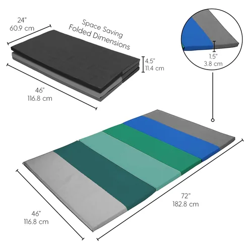 Miniatura 2 de FDP SoftScape Space Saver Plegable Alfombra de Juego para Niños - Espuma Suave y Resistente de 1.5 Pulgadas de Grosor, Alfombra de Piso Plegable