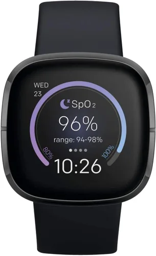 Miniatura 7 de Fitbit Sense Health & Fitness - Reloj inteligente con GPS, llamadas y mensajes de texto Bluetooth, frecuencia cardíaca SpO2, ECG, temperatura
