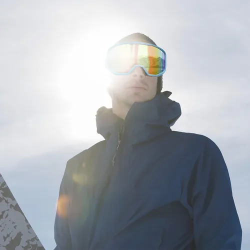 Miniatura 8 de EXP VISION Gafas de esquí/snowboard para hombres y mujeres, gafas de nieve OTG antiniebla con protección UV Marco azul rojo