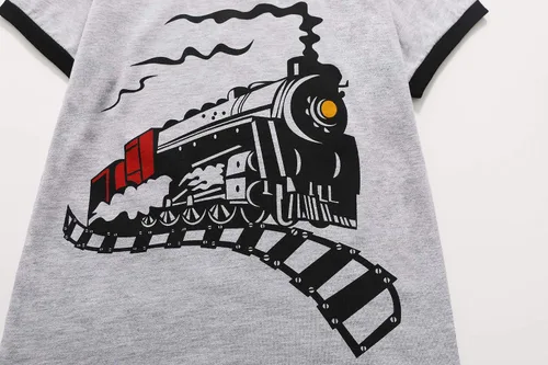 Miniatura 4 de Camisetas de manga corta para bebés, niños pequeños, con estampado de dinosaurios, ropa de algodón, para verano