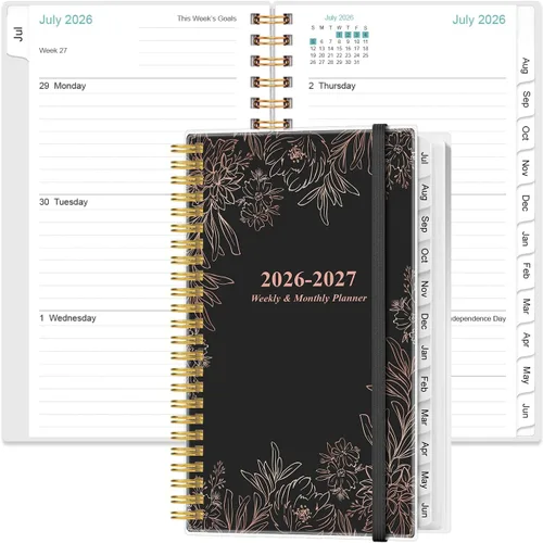 Miniatura 26 de Agenda de bolsillo 2026 - Agenda semanal y mensual 2026 de enero de 2026 a diciembre de 2026, pestañas de 12 meses, 3.75 x 6.75 pulgadas, verde