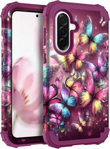 Miniatura 51 de Hocase Funda para Galaxy A37 5G, protección resistente a prueba de golpes, parachoques de goma de silicona suave+funda protectora híbrida
