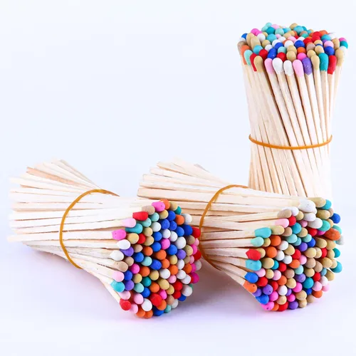 200 fósforos decorativos de arcoíris de 3 pulgadas, fósforos de seguridad de madera largos de alta calidad para velas, velas de iluminación, velas