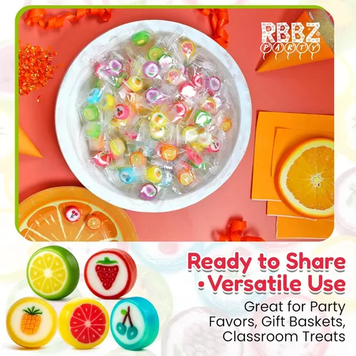 Miniatura 5 de Rebanadas de frutas en caramelo - Caramelo duro a granel 1 lb Bolsa de rebanadas de caramelo de fruta pequeñas envueltas individualmente