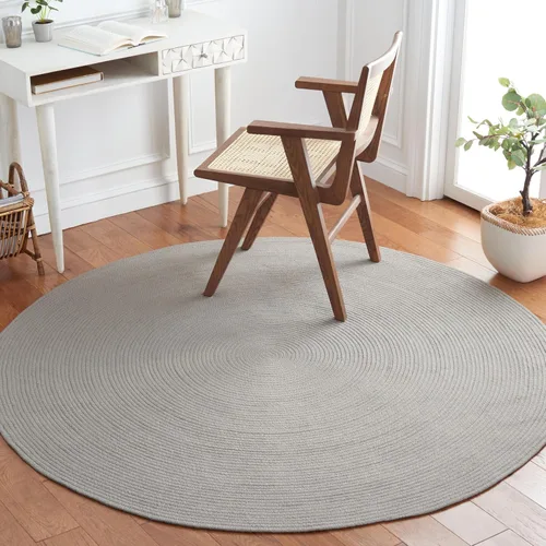 Miniatura 14 de SAFAVIEH Alfombra trenzada Collection – Alfombra redonda de 3 pies, color beige, hecha a mano, casa de campo, ideal para zonas de alto tráfico
