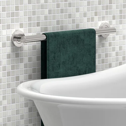 Miniatura 18 de Barra de agarre compatible con ADA, soporte de peso de 500 libras para seguridad en el baño (30,5 cm, níquel cepillado)