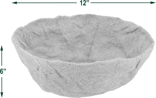 Miniatura 4 de Arcadia Garden Products - Forro de coco extra duradero 1547B de 12 pulgadas para macetas redondas colgantes, forro de repuesto de fibra de coco