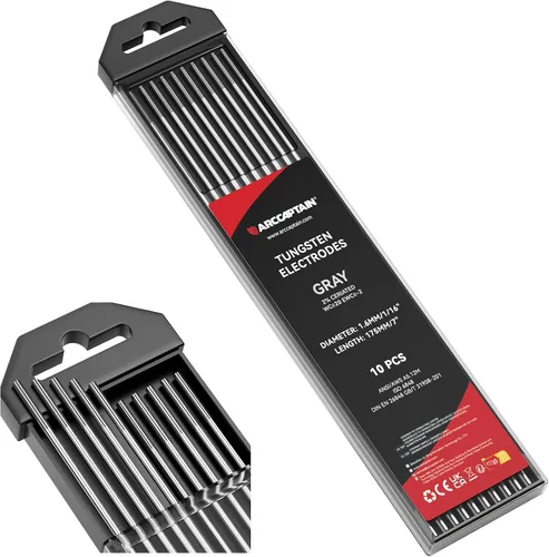 Miniatura 17 de ARCCAPTAIN Electrodo de soldadura TIG de tungsteno, paquete de 10 unidades de 1/16 x 7 pulgadas (dorado, 1.5% lantanado, WL15/EWLa-1.5)
