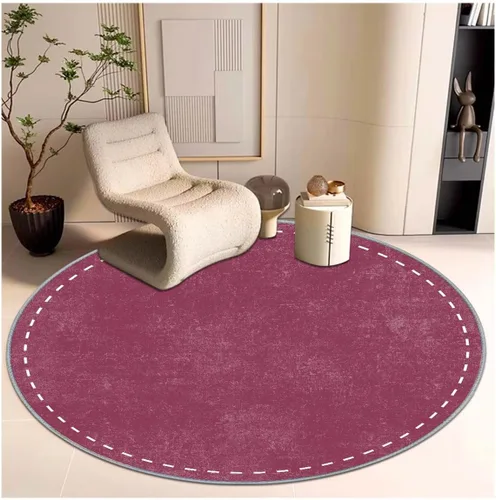 Miniatura 20 de Tapete para silla, alfombra de pelo corto para oficina, antideslizante, que reduce el ruido, alfombra redonda de 47 pulgadas, alfombra decorativa