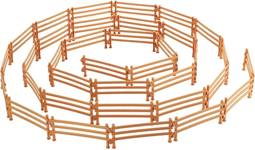 Miniatura 5 de Sumind 40 piezas de accesorios de esgrima de corral de caballo, juego de plástico para valla de granja, juguete de valla de granja para granero